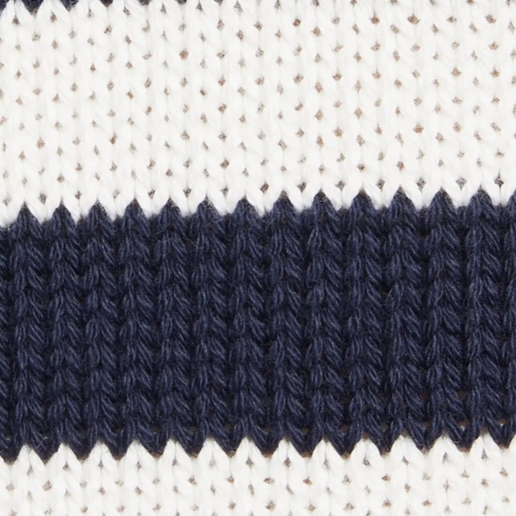 J.crew 1988 Stripe Roll Neck knit Crop Sweater   100% cotton - Picture 6 of 8